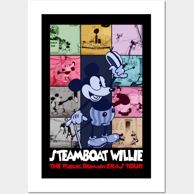 Steamboat Willie The Public Domain Eras Tour - 7 Wall Art by Megadorim